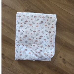 Moss & Willow Mushroom Floral Print Fabric Queen Sheet Cottagecore‎